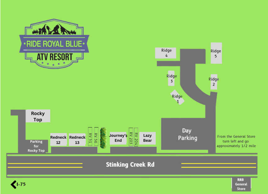 Resort Map - Ride Royal Blue Resort